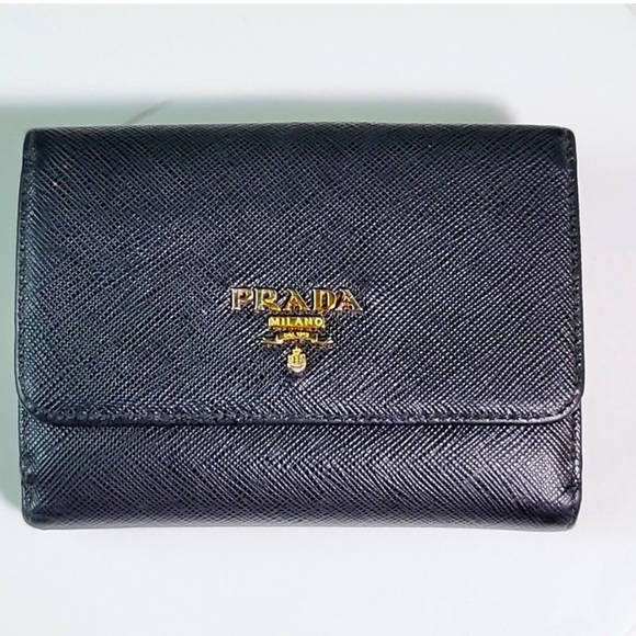 Prada Handbags - ❌SOLD❌ Prada Black Leather Wallet